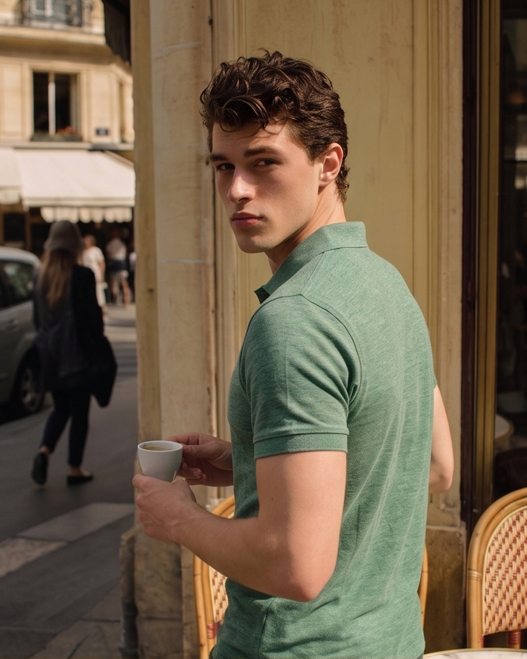 Green Melange Polo