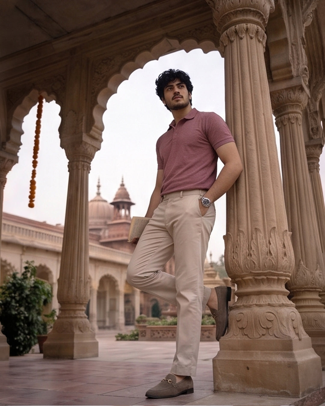 Light Red (Dusty Rose) Melange Polo