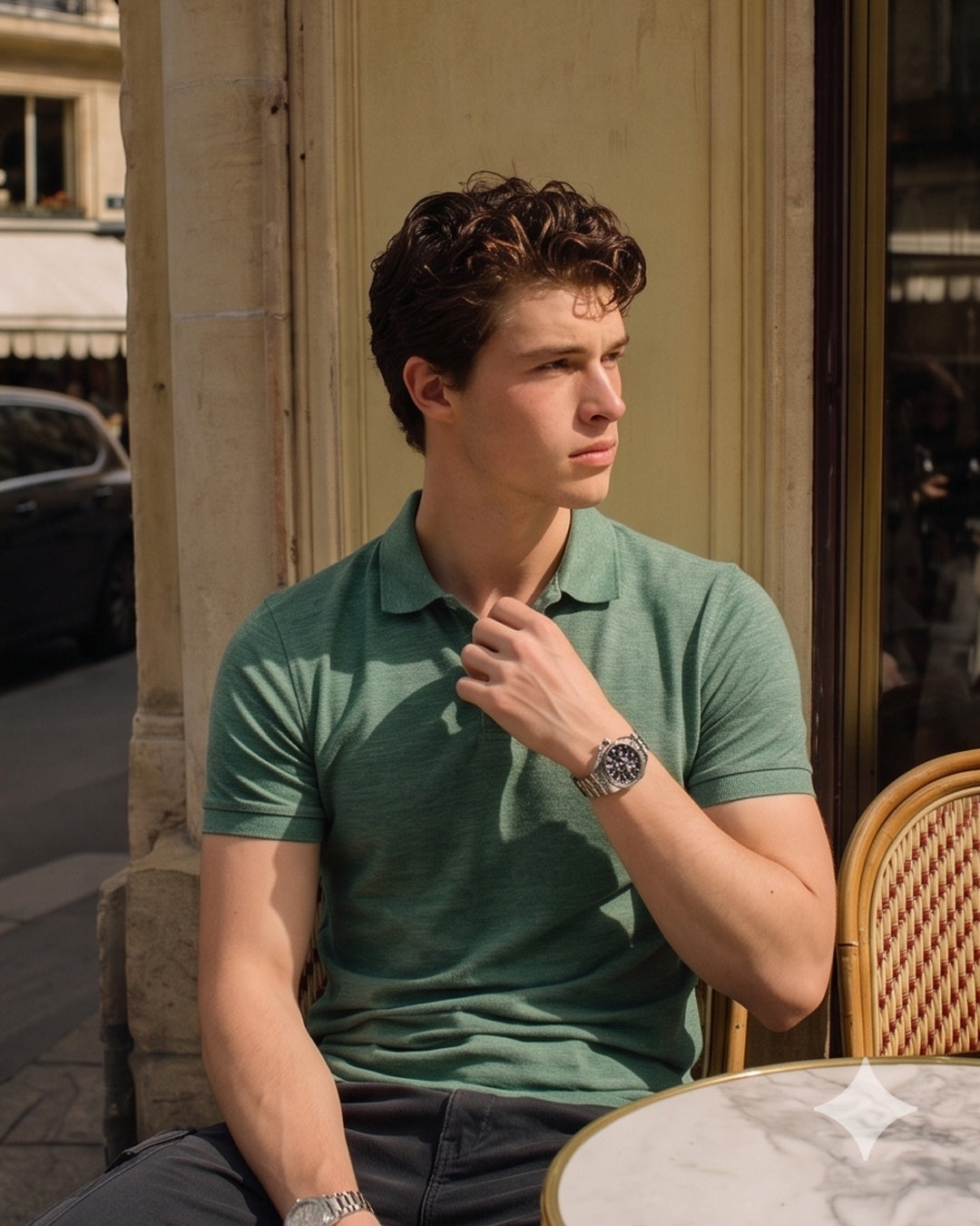 Green Melange Polo