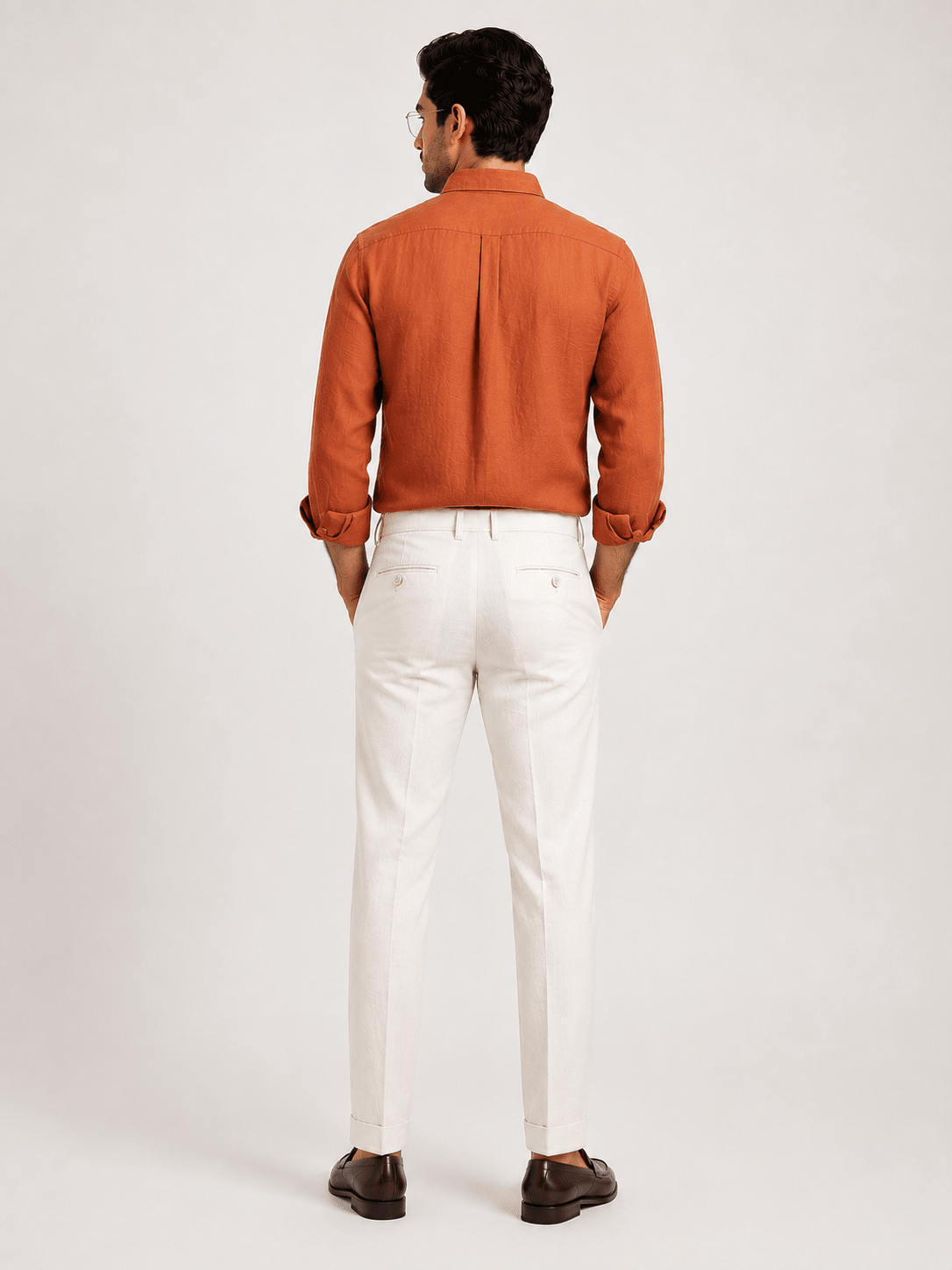 Pure Italian Linen Everyday Shirt — Orange - leafiber.com